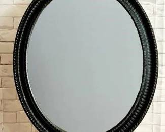 247 - LARGE Oval Black Trim Mirror