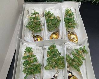 Lot 31: RETIRED Dept 56 Beaded & Glass Ornament- Lot of 6