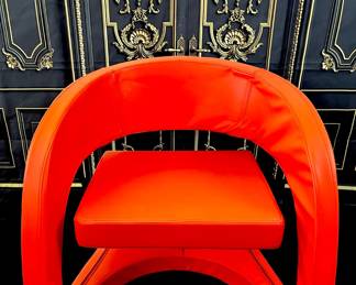 139 - Sleek Modern Red Chair