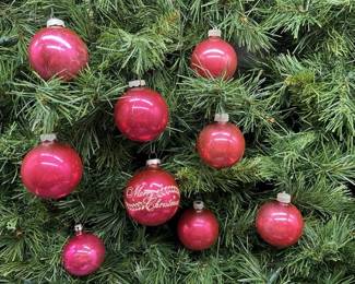 167 - 1950's Mercury Glass Raspberry Ornaments- Lot of 9