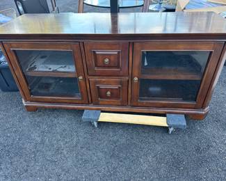 TV stand with TV mount.