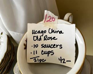 #120	Ucago China old Rose - 21 Pc 	 $42.00 			
