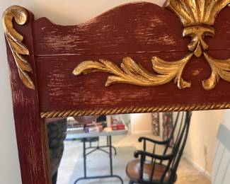 #151	RA	Wood Mirror red/gold Leaf - 53x25	 $65.00 
