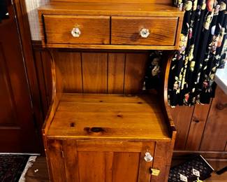 #15	Wood Cabinet w/1 drawer & 1 Door w/center Shelf - 24x16x48	 $65.00 			
