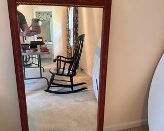 #151	RA	Wood Mirror red/gold Leaf - 53x25	 $65.00 
