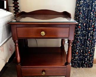 #50	Willet Bedside Table w/2 drawers & Glass Protect and shelf - 21x16x29	 $175.00 			
