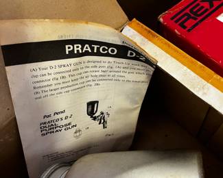 #111	Pratco Paint Sprayer	 $20.00 			
