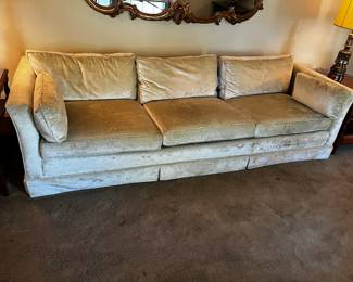 #25	Lt. Green/yellow Velvet - Key City Sofa - w/loose back cushions - 95" Long - You Move	 $75.00 			
