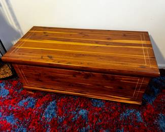 #88	Cedar Chest (no tray) - w/inlay Design on Top - 42x20x18	 $65.00 			
