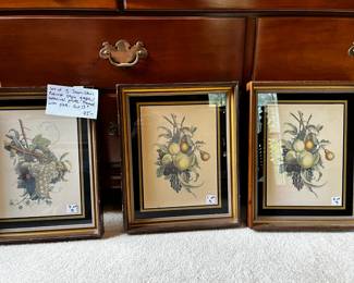 #47	Set of 3 Jean-Lous Prevost Style Grape/Botanical Prints. Framed w/Glass - 16x13	 $45.00 			

