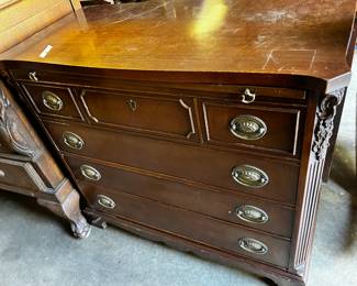 #198	chest with 4 drawers and pull-out shelf and flat ware divider 36x18x32	 $175.00 			
