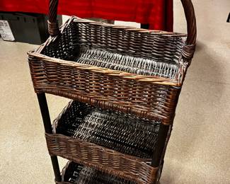 #227	3 basket shelf with handle 42 tall	 $75.00 			
