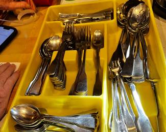 #140	Mixed Set of Flatware - Oneida (no dinner knives)	 $40.00 			

