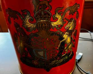 #10	Orange milk can design w/crest on side  Lamp- 34" Tall	 $75.00 			

