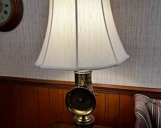 #13	Rare Vintage Mid-Century Colonial Premier Brass Lamp - on a cermic Base - 34" Tall	 $75.00 			
#14	Rare Vintage Mid-Century Colonial Premier Brass Lamp - on a cermic Base - 34" Tall	 $75.00 			

