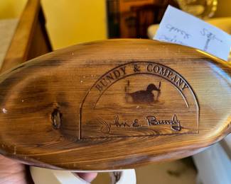 #42	Signed Wood Duck - Bundy & Co. 	 $25.00 			

