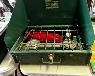 #103	Coleman Camping 2 Burner Stove	 $35.00 			
