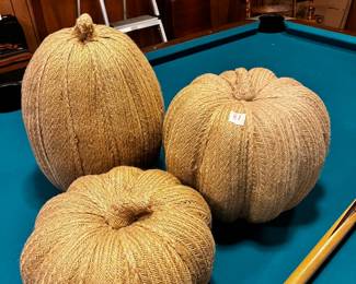 #81	Set of Burlap Heavier Pumpkins Grandin Road	 $45.00 			
