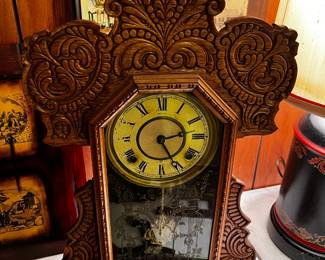 #147	Antique e. Ingraham mantle clock 	 $30.00 			
