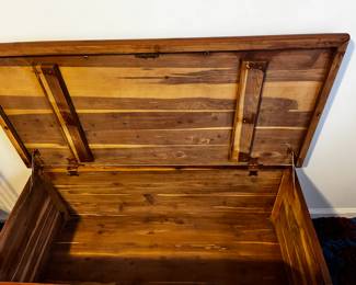 #88	Cedar Chest (no tray) - w/inlay Design on Top - 42x20x18	 $65.00 			
