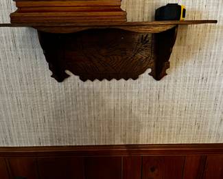 			
#12	Wood Wall Shelf w/bird Carving - 24x8x8	 $75.00 			
