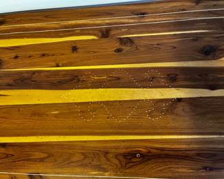 #88	Cedar Chest (no tray) - w/inlay Design on Top - 42x20x18	 $65.00 			
