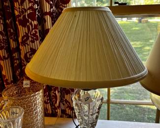 #43	Crystal Lamp w/globe 20" tall	 $20.00 			
