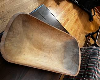 #16	Wooden Dough Bowl - 24x13x4	 $75.00 			
