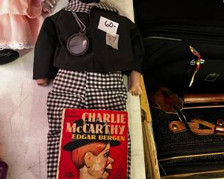 #77	Charlie McCarthy Ventriloquist Puppet w/book 	 $60.00 			
