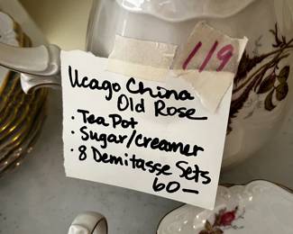 #120	Ucago China old Rose - 21 Pc 	 $42.00 			
