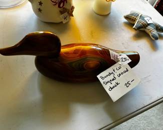 #42	Signed Wood Duck - Bundy & Co. 	 $25.00 			
