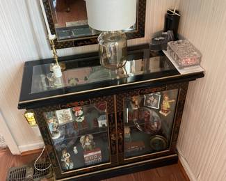 Hallway curio cabinet- lacquer finish