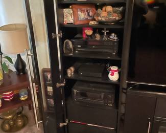 TV/ Entertainment -with glass curio cabinets