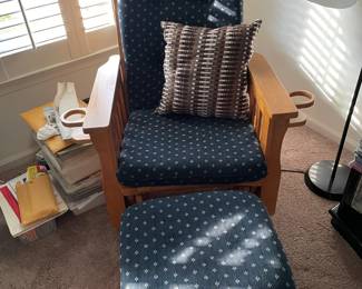 Platform rocker with ottoman