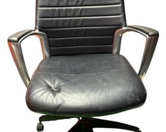 Black Vinyl Upholstered Office Chair 