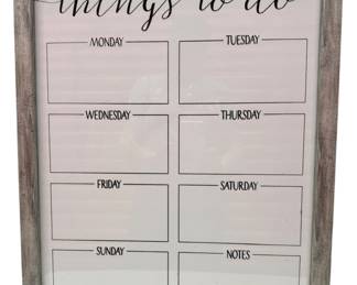 Framed Things to Do White Board 