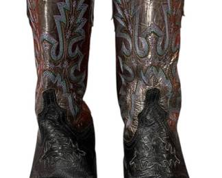 Lucchese Black Womens Cowboy Boots 6.5B 