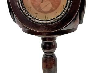 Four Sided Wood Pedestal Clock 