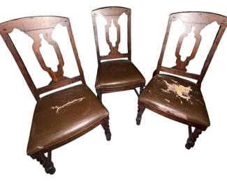 6 Wood Dining Chairs 