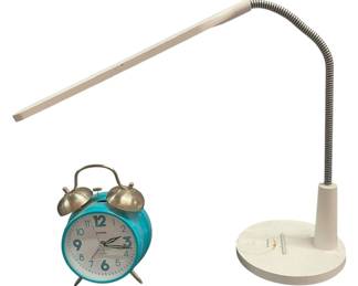 Tomons Desk Lamp and Sharp Alarm Clock 