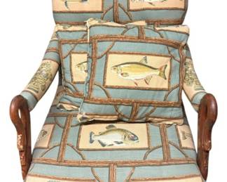 Vintage Upholstered Rocker 