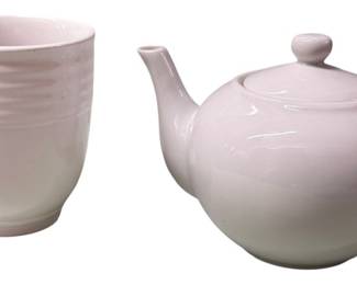 White Tea Pot and Mug 
