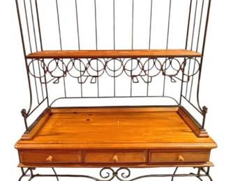 Wood and Iron Bakers Rack 