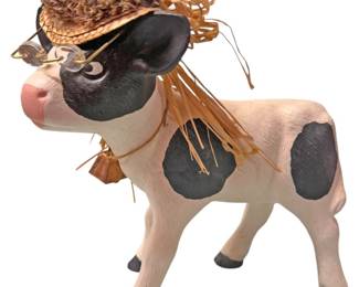 Vintage Enesco Cow Figurine 