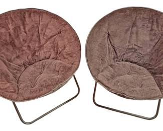 Folding Black Saucer Chairs 