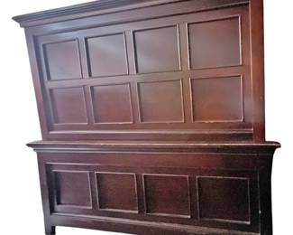 Full Size Wood Headboard and Foot Board 