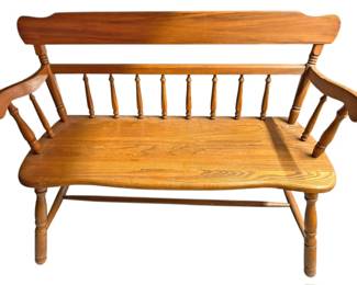 Wood Spindle Back Bench 