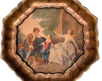 Vintage Rococo Style Artwork Wall Hanging 