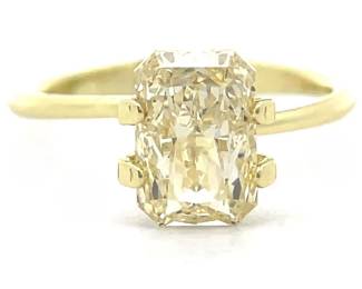 2.42 Carat Fancy Yellow Diamond; Radiant Cut 