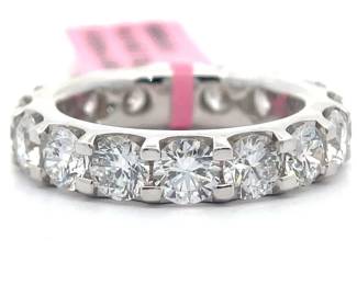 5 Carat Diamond Full-Eternity Ring in 14k White Gold